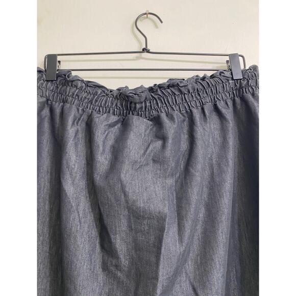 Chic Black Cotton-Blend Skirt - Size Large - Picture 6 of 9